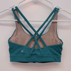 lululemon athletica Energy Bra - Cross-Back Teal Sports Bra